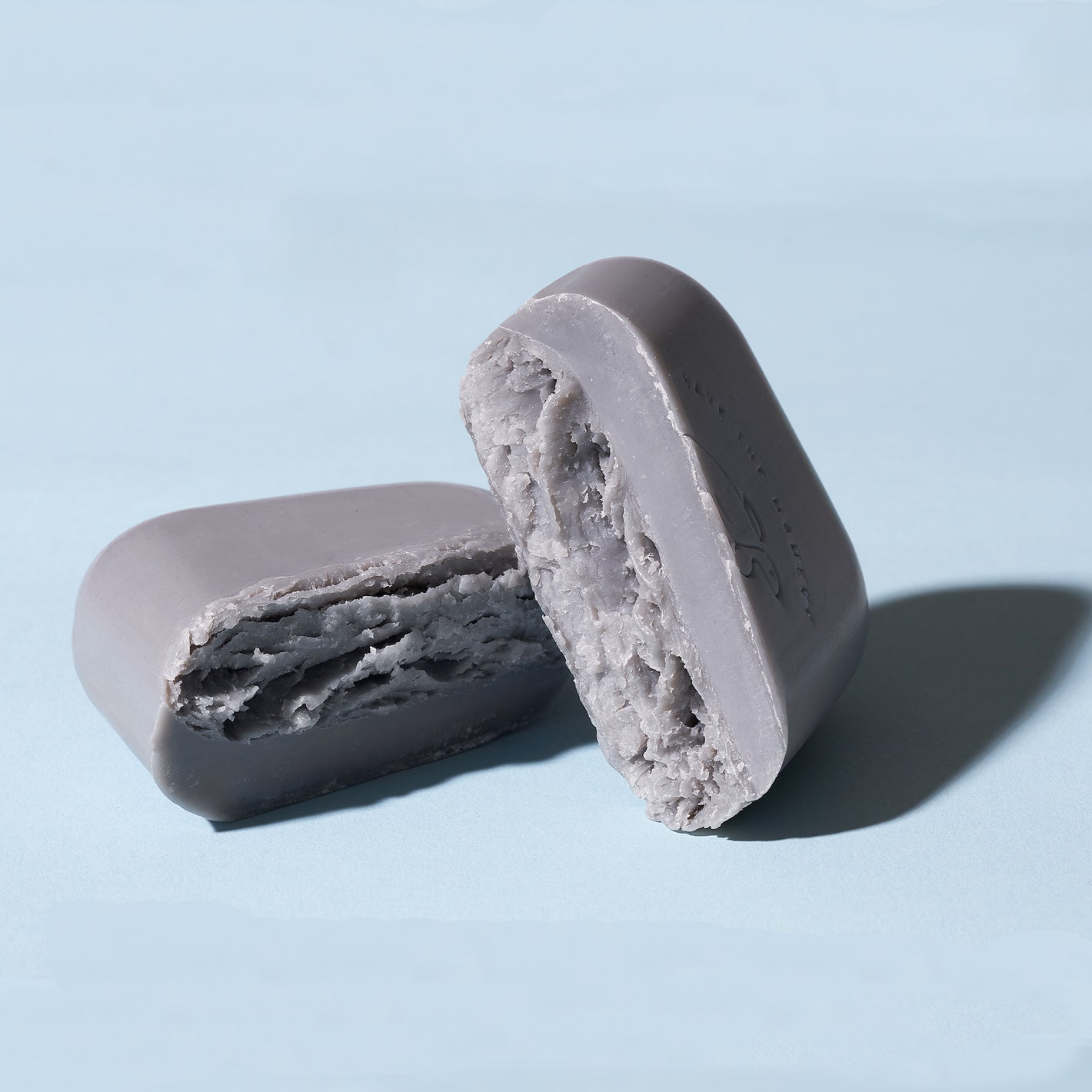 Scenearth purple soap on a blue background